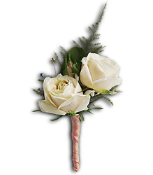 White Tie Boutonniere from Parkway Florist in Pittsburgh PA